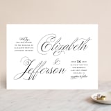 "Gracefully" - Wedding Invitations in Black Tie by Laura Hamm - Front