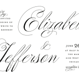 "Gracefully" - Wedding Invitations in Black Tie by Laura Hamm - Close-Up