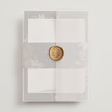 "Fall Garden Bouquet" - Wedding Invitations in Rust by Grace Kreinbrink - Assembled with Vellum Wrap and Wax Seal
