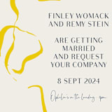 "Ophelia" - Wedding Invitations in Golden by Mere Paper - Close-Up