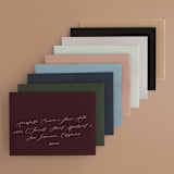 "Ophelia" - Wedding Invitations in Golden by Mere Paper - Colored Envelopes Available