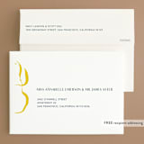 "Ophelia" - Wedding Invitations in Golden by Mere Paper - FREE Recipient Addressing