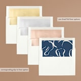 "Ophelia" - Wedding Invitations in Golden by Mere Paper - Envelope Liner Options