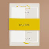 "Ophelia" - Wedding Invitations in Golden by Mere Paper - Assembled