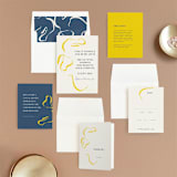 "Ophelia" - Wedding Invitations in Golden by Mere Paper - Invitation Suite