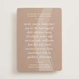 "Luna" - Wedding Invitations in Latte by Blustery August - Front