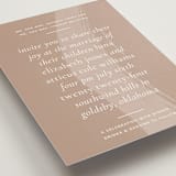 "Luna" - Wedding Invitations in Latte by Blustery August - Close-Up