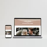 "Luna" - Wedding Invitations in Latte by Blustery August - FREE Wedding Website