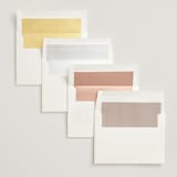 "Luna" - Wedding Invitations in Latte by Blustery August - Envelope Liner Options