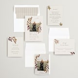 "botanical portrait" - Wedding Invitations in Leather by Kate Ahn - Invitation Suite