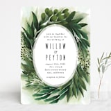 "Fresh Greens" - Wedding Invitations in Emerald by Susan Moyal - Front