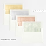 "Fresh Greens" - Wedding Invitations in Emerald by Susan Moyal - Envelope Liner Options