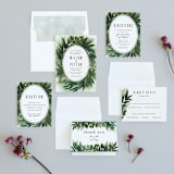 "Fresh Greens" - Wedding Invitations in Emerald by Susan Moyal - Invitation Suite