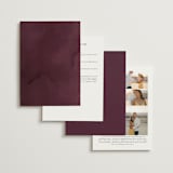 "Dried Floral Wreath" - Wedding Invitations in Cabernet by Erin Deegan - Back of Card Options