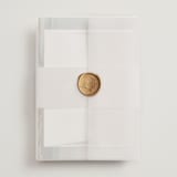 "So Inlove" - Wedding Invitations in Cloud by Jhudy - Assembled with Vellum Wrap and Wax Seal