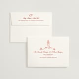 "Kitty Hawk" - Wedding Invitations in Lobster by Jackie Crawford - FREE Recipient Addressing