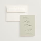 "Scripted Initials" - Wedding Invitations in Spring by Kelly Schmidt - Invitation with Envelope