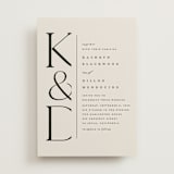 "Modern Monogram" - Wedding Invitations in Ecru by Erica Krystek - Front