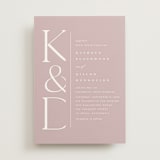 "Modern Monogram" - Wedding Invitations in Rose by Erica Krystek - Front