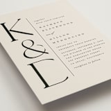"Modern Monogram" - Wedding Invitations in Ecru by Erica Krystek - Detail