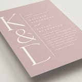 "Modern Monogram" - Wedding Invitations in Rose by Erica Krystek - Detail