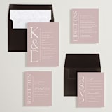 "Modern Monogram" - Wedding Invitations in Rose by Erica Krystek - Invitation Suite