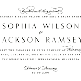 "Classical" - Wedding Invitations in Blush by Michelle Taylor - Close-Up