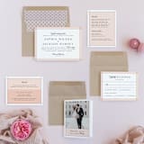 "Classical" - Wedding Invitations in Blush by Michelle Taylor - Invitation Suite