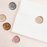 "Anson" - Wedding Invitations in Latte by Kristie Kern - Wax Seals