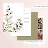 "Wedding Fields" - Wedding Invitations in Fern by Chris Griffith - Back of Card