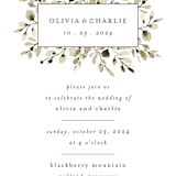 "Wedding Fields" - Wedding Invitations in Fern by Chris Griffith - Close-Up