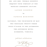 "Finale" - Wedding Invitations in Noir by Kimberly FitzSimons - Close-Up