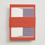 "Alaia" - Wedding Invitations in Verona Sunset by Blustery August - Assembled with Belly Band