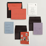 "Alaia" - Wedding Invitations in Verona Sunset by Blustery August - Invitation Suite