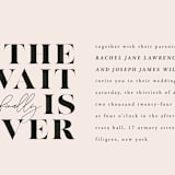 "Finally" - Wedding Invitations in Ivory by Up Up Creative - Close-Up