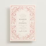 "Porcelain" - Wedding Invitations in Peony by Ashley DeMeyere - Front