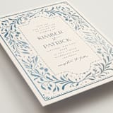 "Porcelain" - Wedding Invitations in Delft Blue by Ashley DeMeyere - Detail