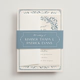 "Porcelain" - Wedding Invitations in Delft Blue by Ashley DeMeyere - Assembled with Belly Band