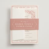 "Porcelain" - Wedding Invitations in Peony by Ashley DeMeyere - Assembled with Belly Band