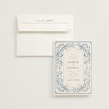 "Porcelain" - Wedding Invitations in Delft Blue by Ashley DeMeyere - Invitation with Envelope