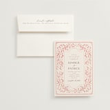 "Porcelain" - Wedding Invitations in Peony by Ashley DeMeyere - Invitation with Envelope