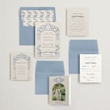 "Pavilion" - Wedding Invitations in Navy by Petra Kern - Invitation Suite