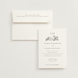 "Countryside Villa" - Wedding Invitations in Noir by Shiny Penny Studio - Invitation with Envelope