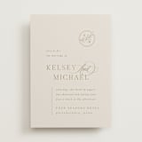 "Emblem" - Wedding Invitations in Champagne by Everett Paper Goods - Front