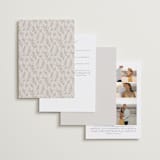 "Emblem" - Wedding Invitations in Champagne by Everett Paper Goods - Back of Card