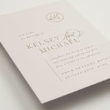 "Emblem" - Wedding Invitations in Champagne by Everett Paper Goods - Close-Up