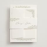 "Villa" - Wedding Invitations in Leaf by Kristie Kern - Assembled with Belly Band
