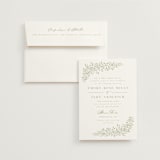 "Villa" - Wedding Invitations in Leaf by Kristie Kern - Invitation with Envelope