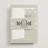 "Litterateur" - Wedding Invitations in Natural by Karen Glenn - Assembled with Belly Band