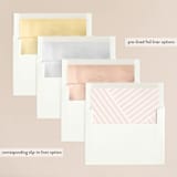 "Darling and Dashing" - Wedding Invitations in Blush by Alston Foster - Envelope Liner Options